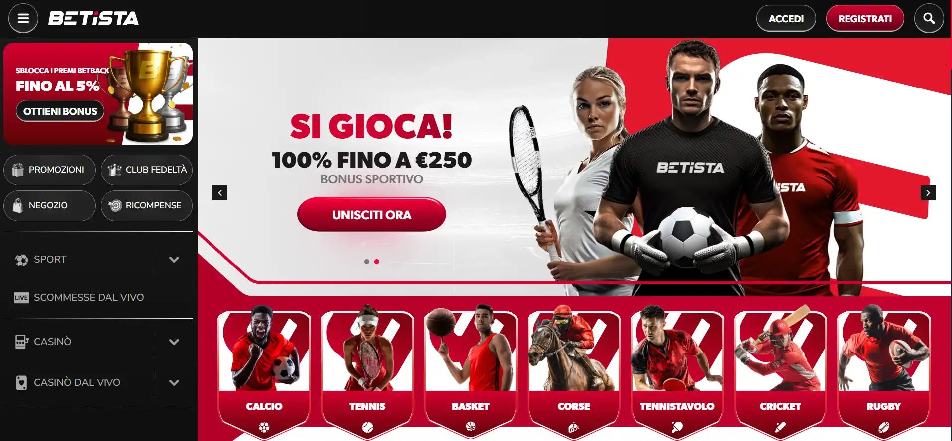Recensione Betista Casino